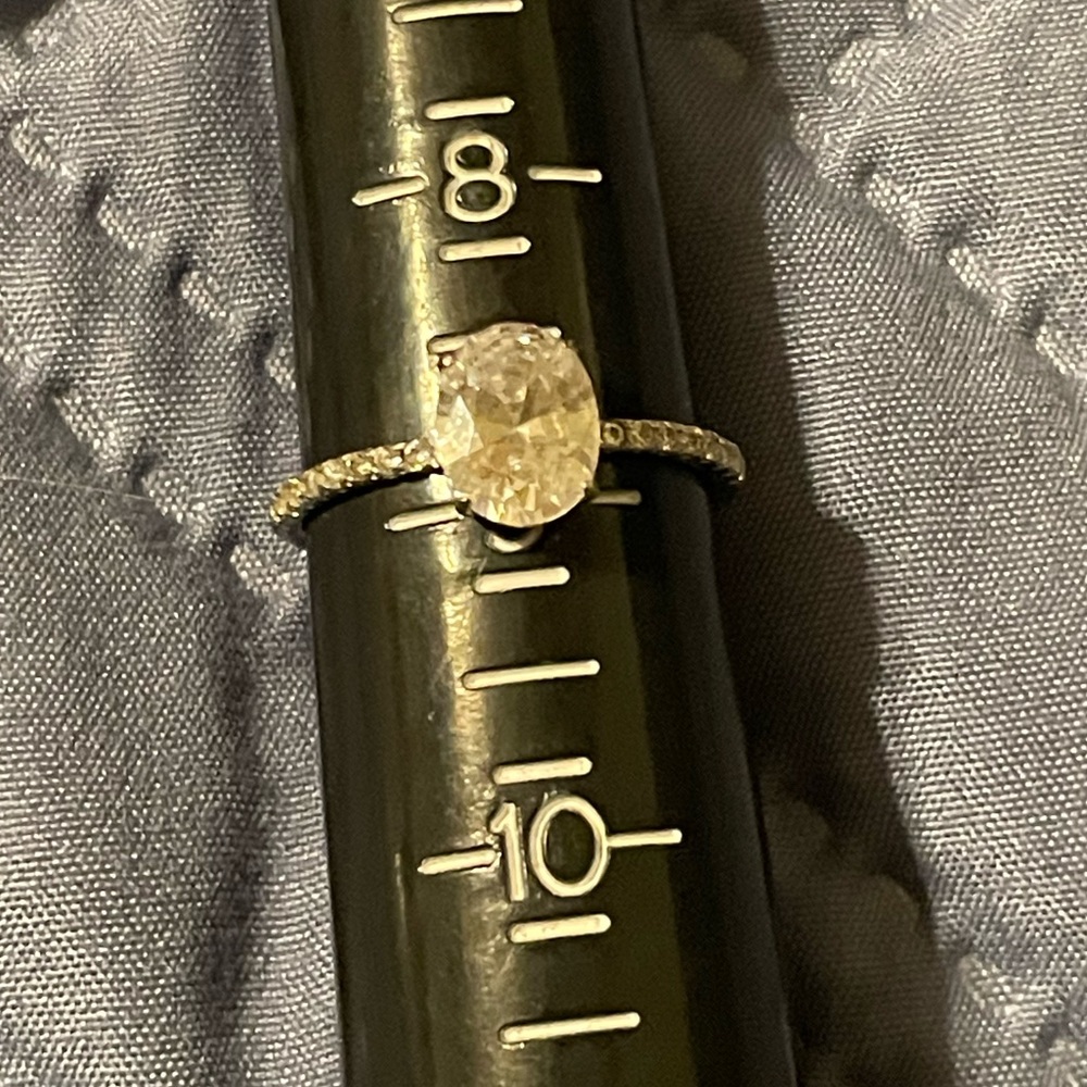 ➡️ Lab Created Silver Tone Ring - Picture 2 of 5